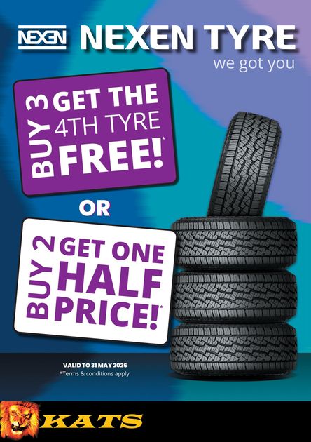 Nexen Tyre ad showing four tires