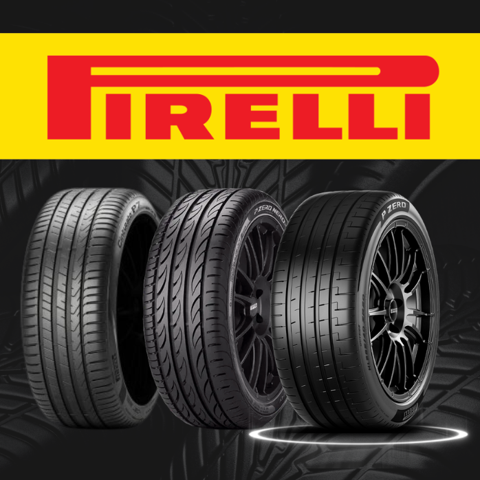 Close-up of a black tire tread against a dark, minimalist background.