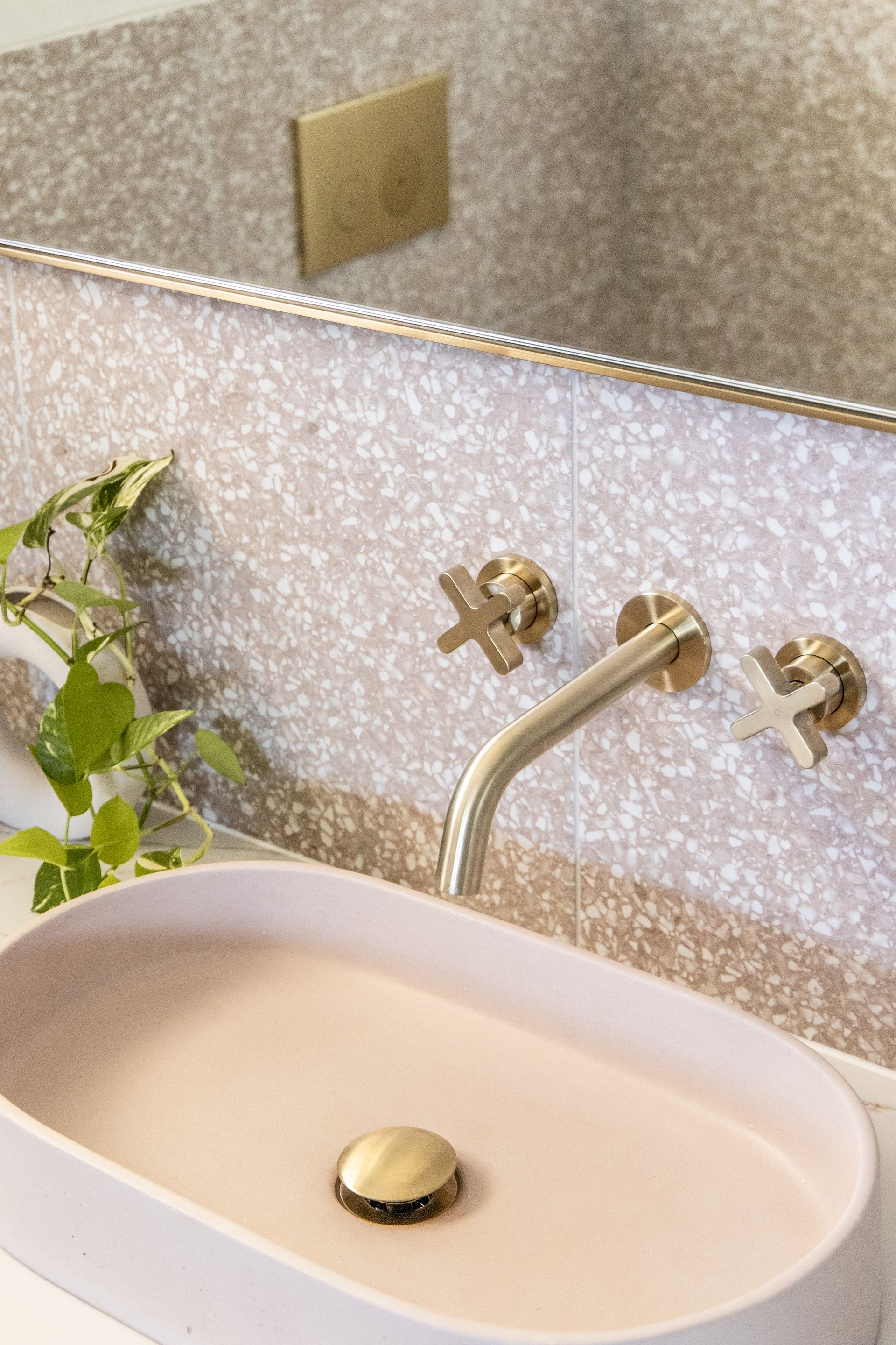 Image of bathroom with marble tiles