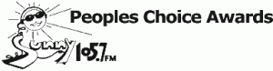 A black and white logo for people 's choice awards