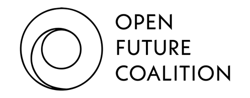 Open Future Coalition logo with black circular icon and text on white background