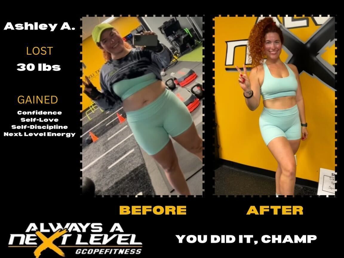 Ashley a lost 30 lbs and gained 20 lbs