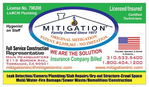 Mitigation water damage restoration