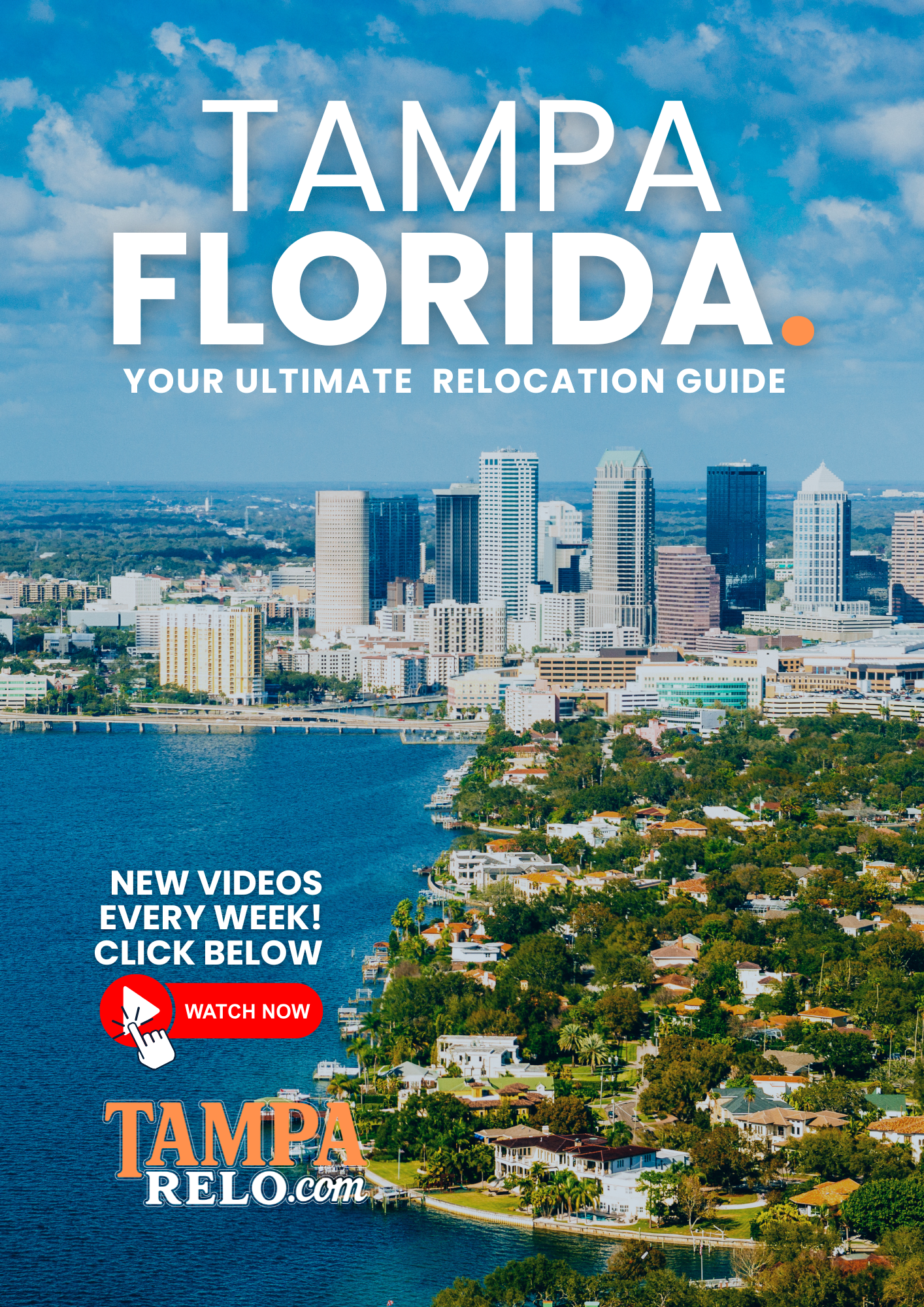A man in a suit is on the cover of a Tampa Florida relocation guide. A man in a suit is on the cover of a Tampa Florida relocation guide.