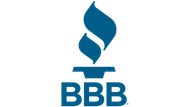 BBB logo: Blue torch with the letters BBB below it.
