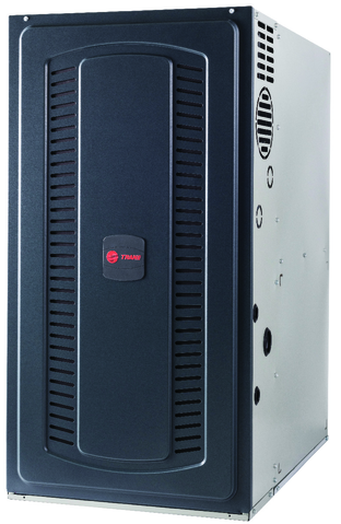 A black box with a red logo that says trane on it