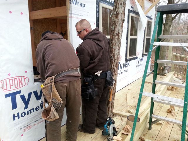 Two Men On House Construction — Carlisle, KY — Dunn & Sons Contractors