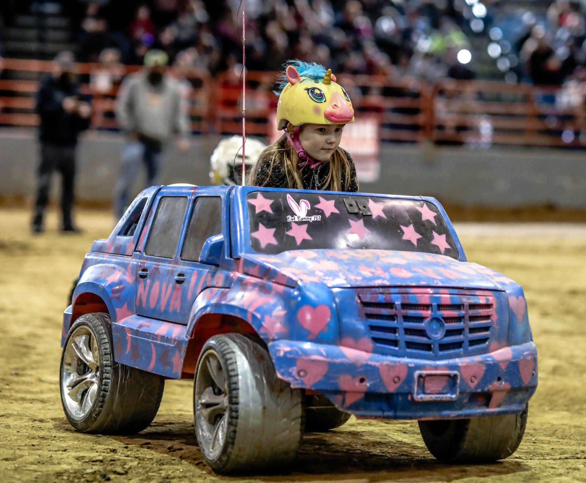 Girl in Powerwheels race
