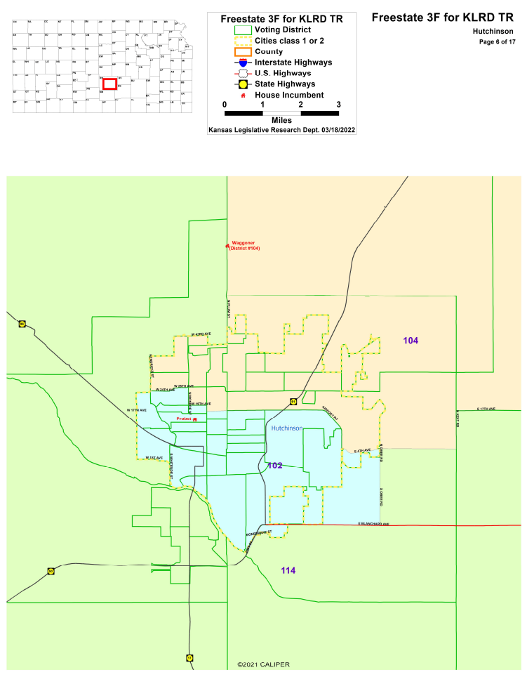 Hutchinson Detail of Kansas State House Map