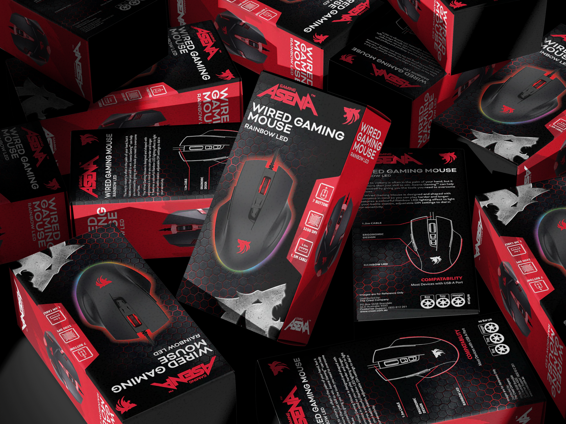 A bunch of boxes with a mouse in them