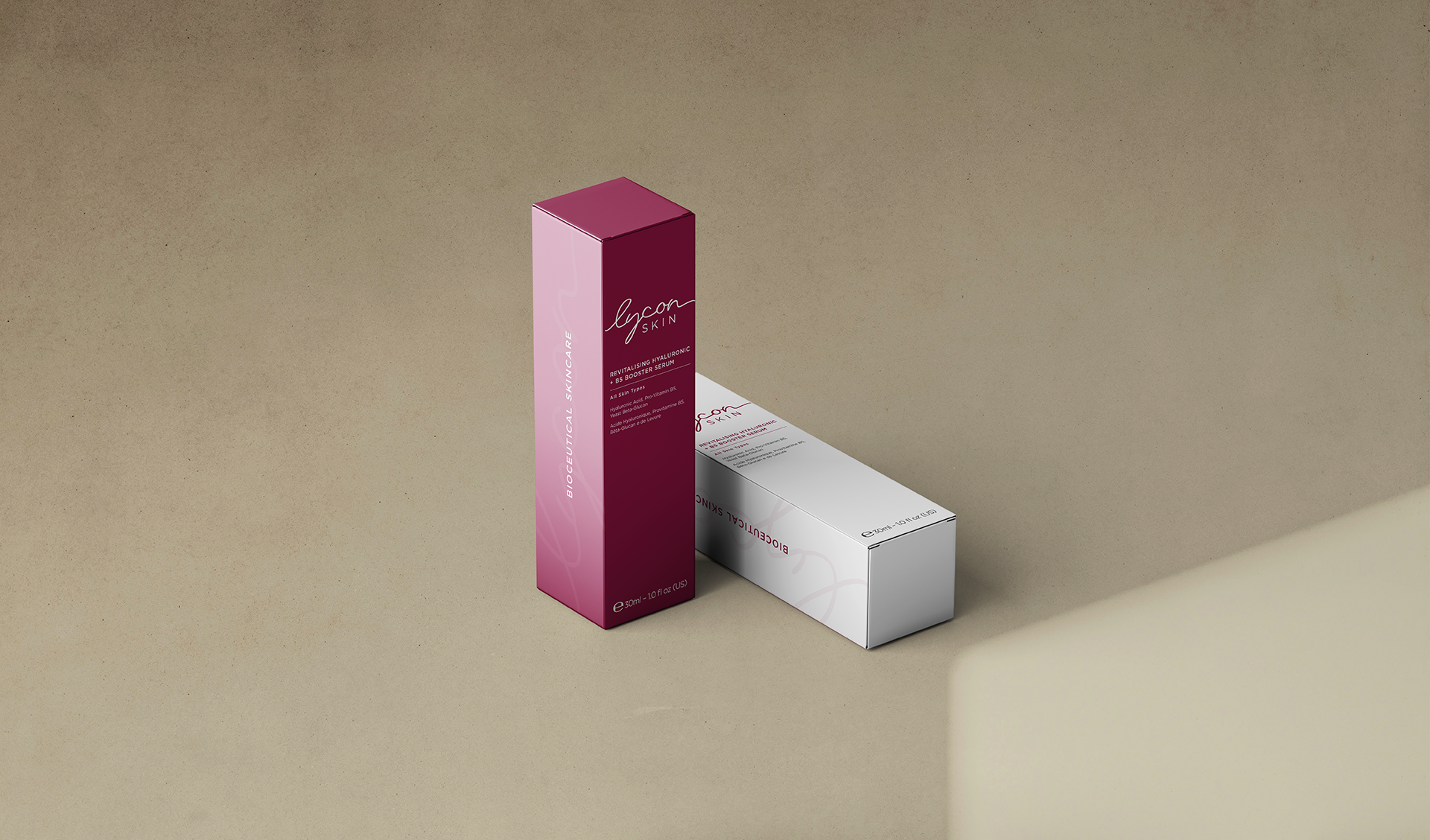 Two boxes are sitting next to each other on a table.