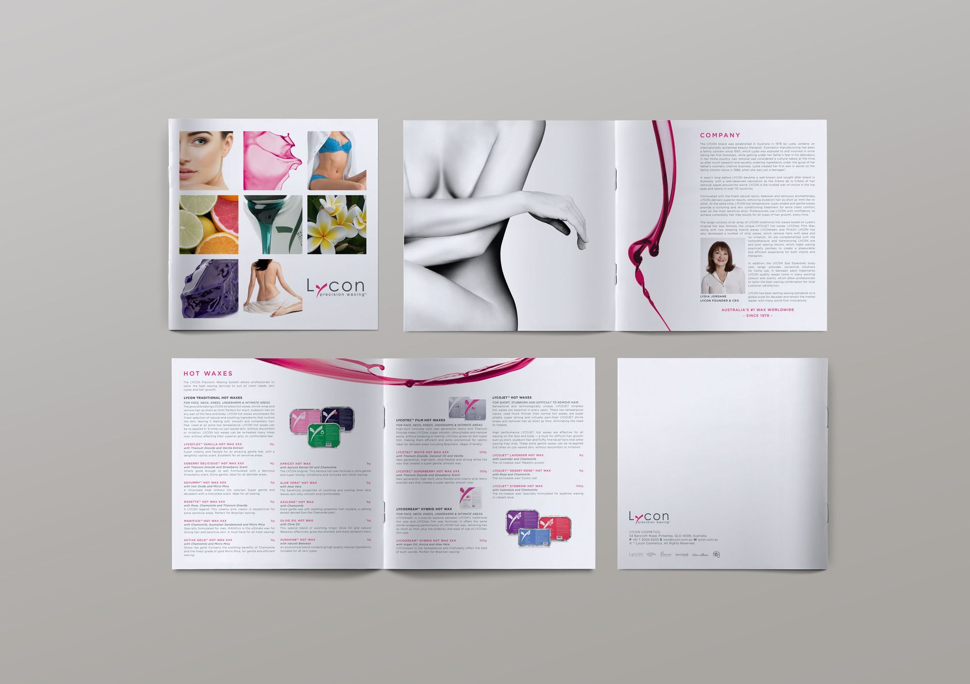 A brochure with a picture of a woman on it