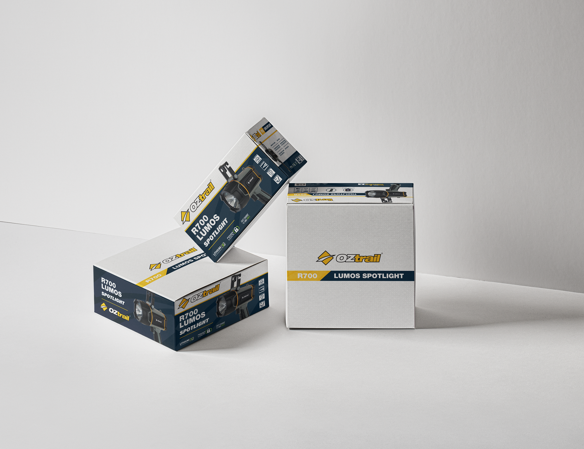 A couple of boxes sitting on top of each other on a table.