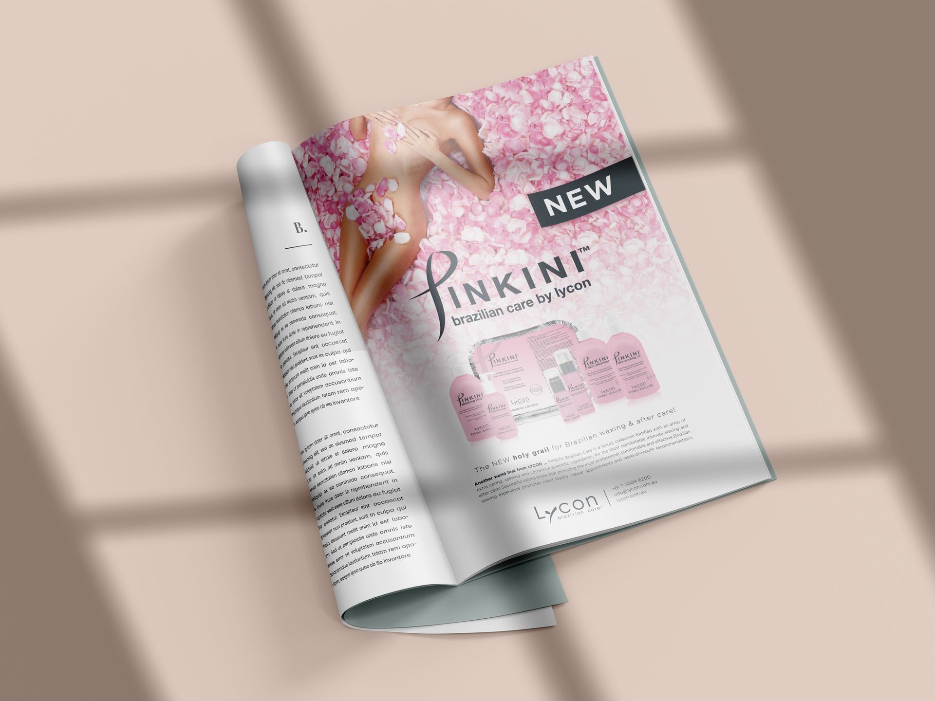 A magazine with a picture of a woman on the cover is sitting on a table.