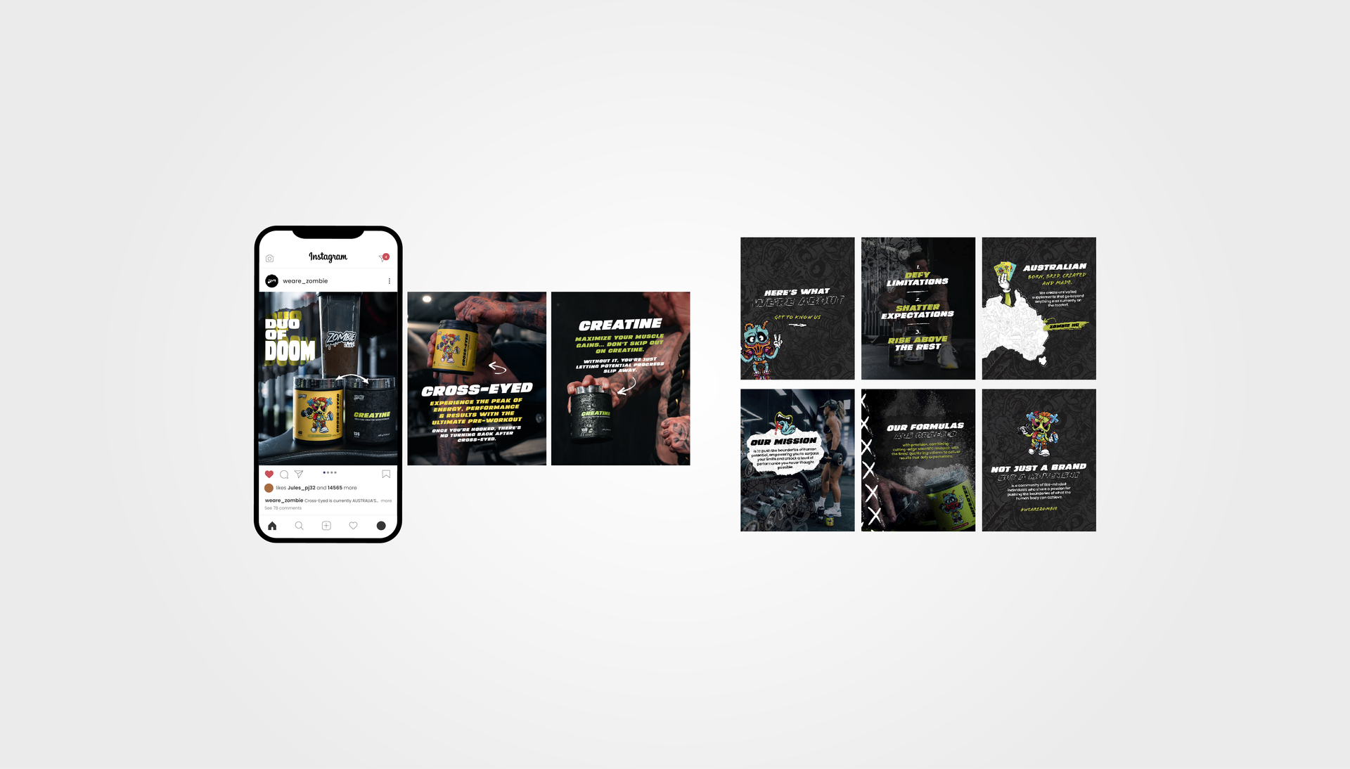 A cell phone and a bunch of squares on a white background.