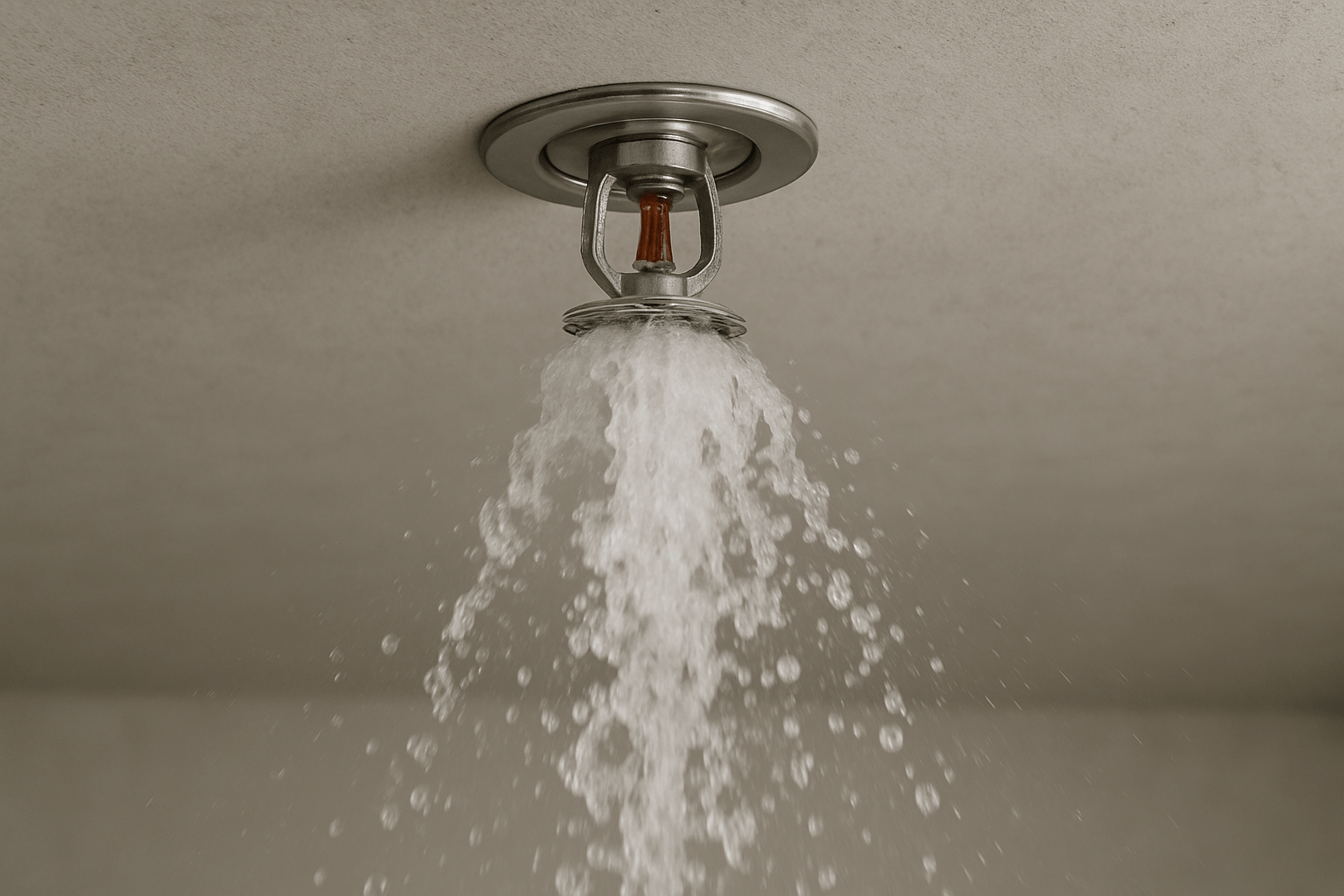 fire sprinkler activating