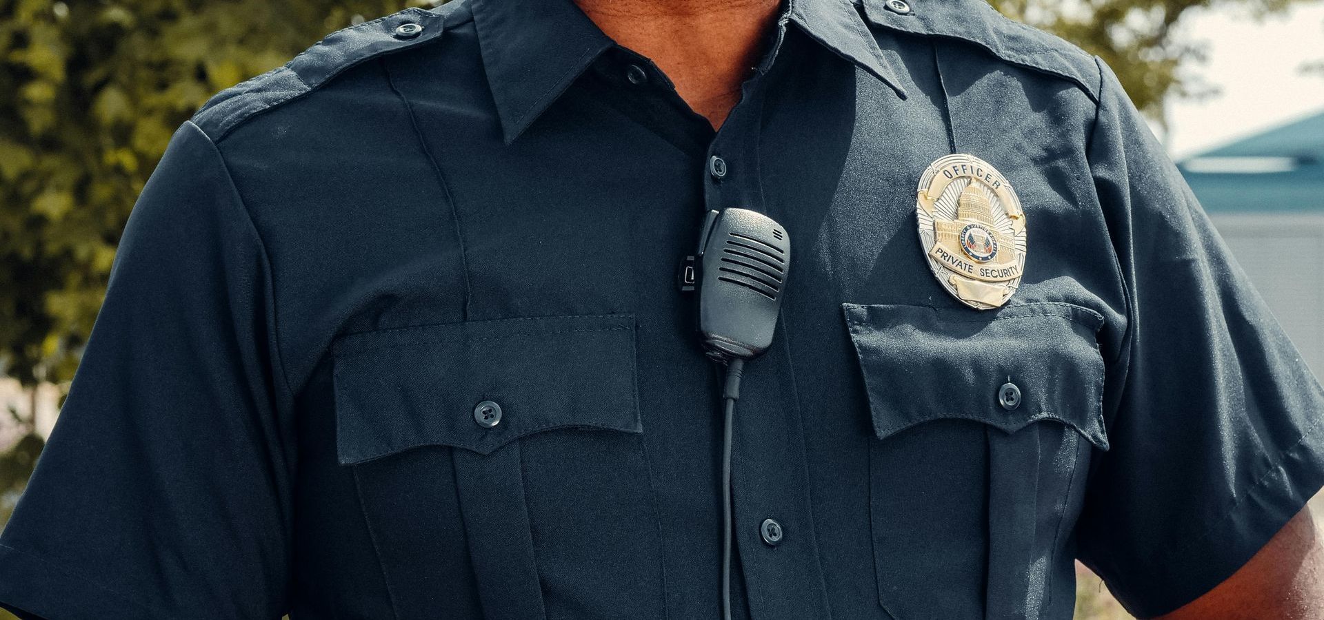 unarmed security guard in uniform