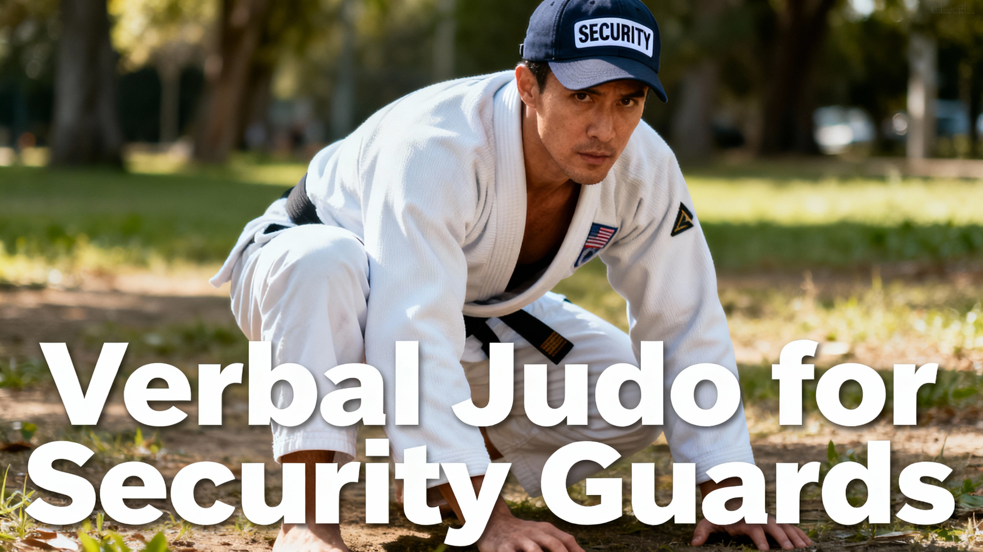 security guard in judo uniform