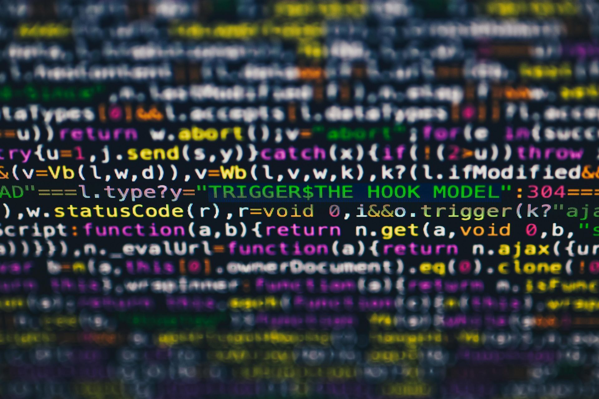 Computer-code op een scherm.