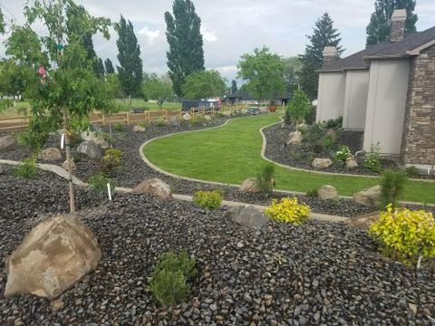 Sprinkler System Installation — Landscape with Sprinkler System in Moses Lake, WA
