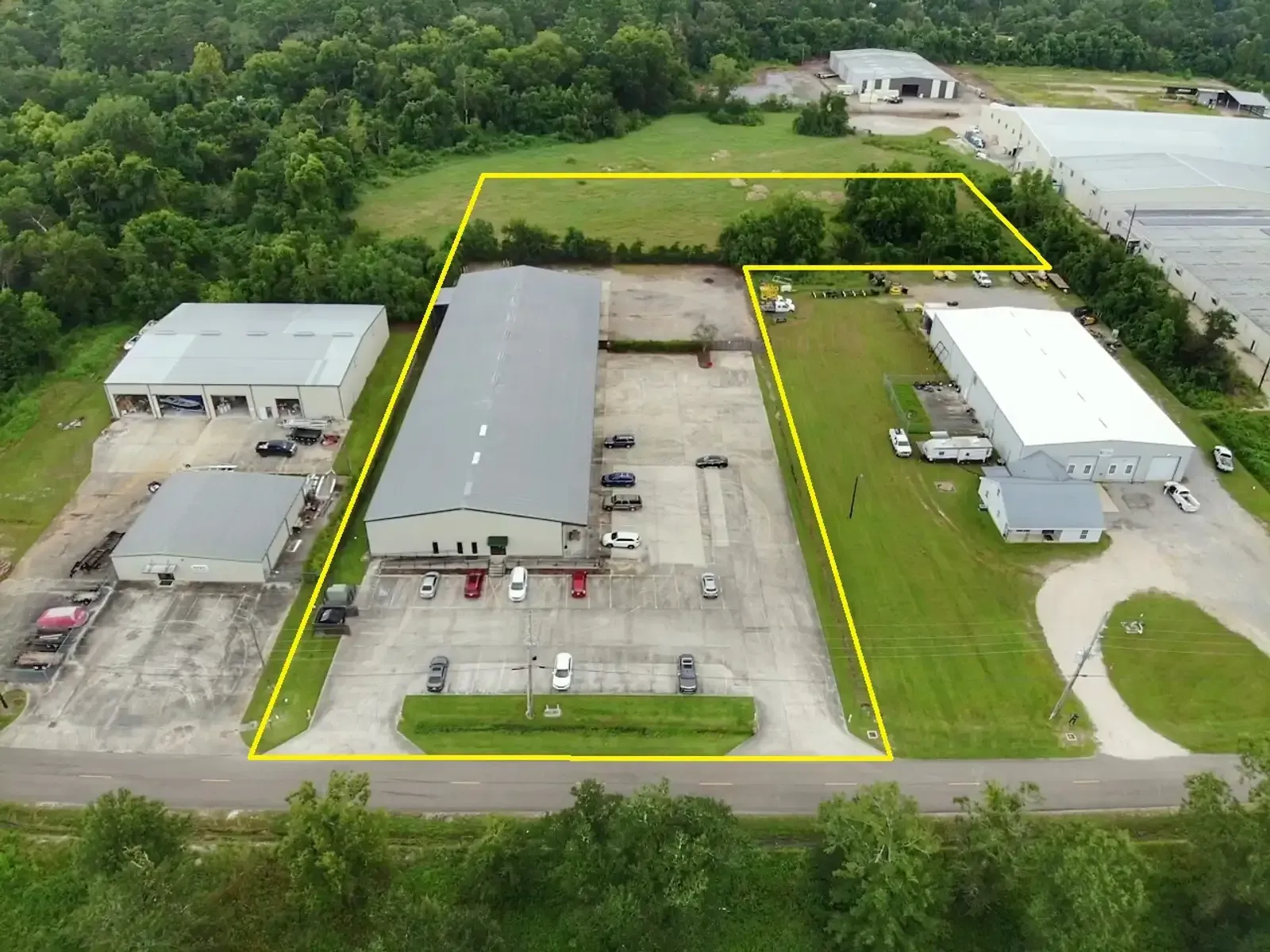 Aerial view of Tower Road Warehouse in Ponchatoula, LA.