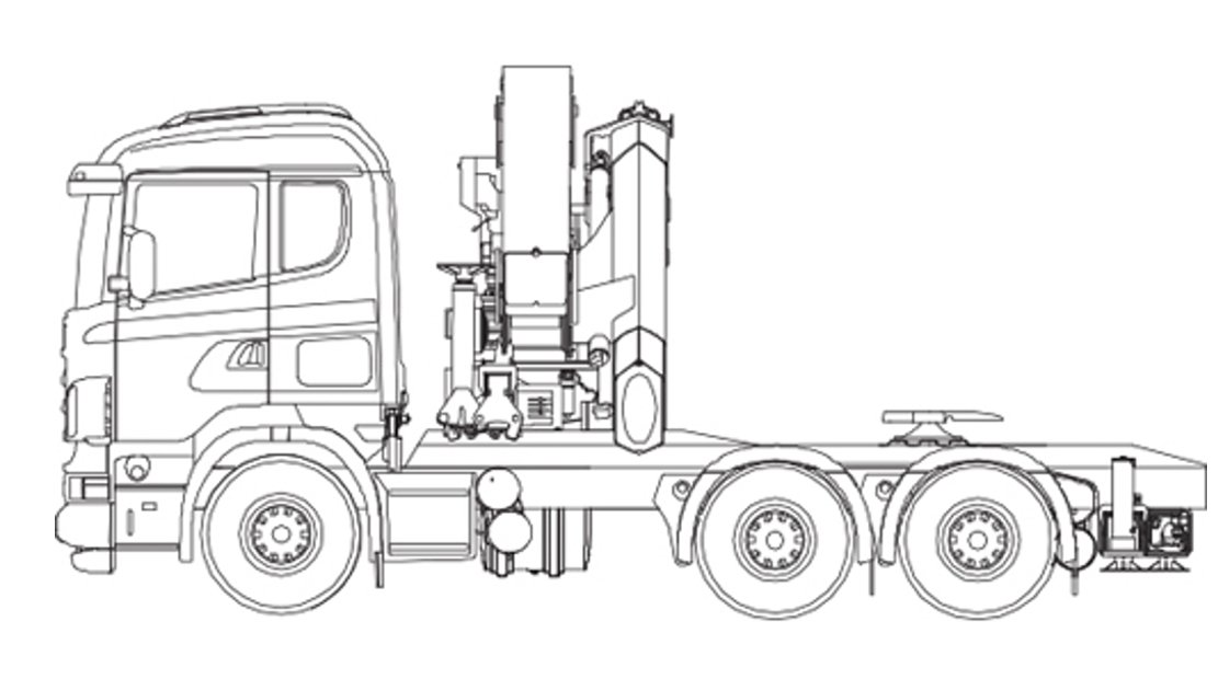 Volvo FH vilcējs ar celtni