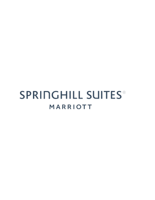 SpringHill Suites by Marriott logo, text in dark gray on a white background.
