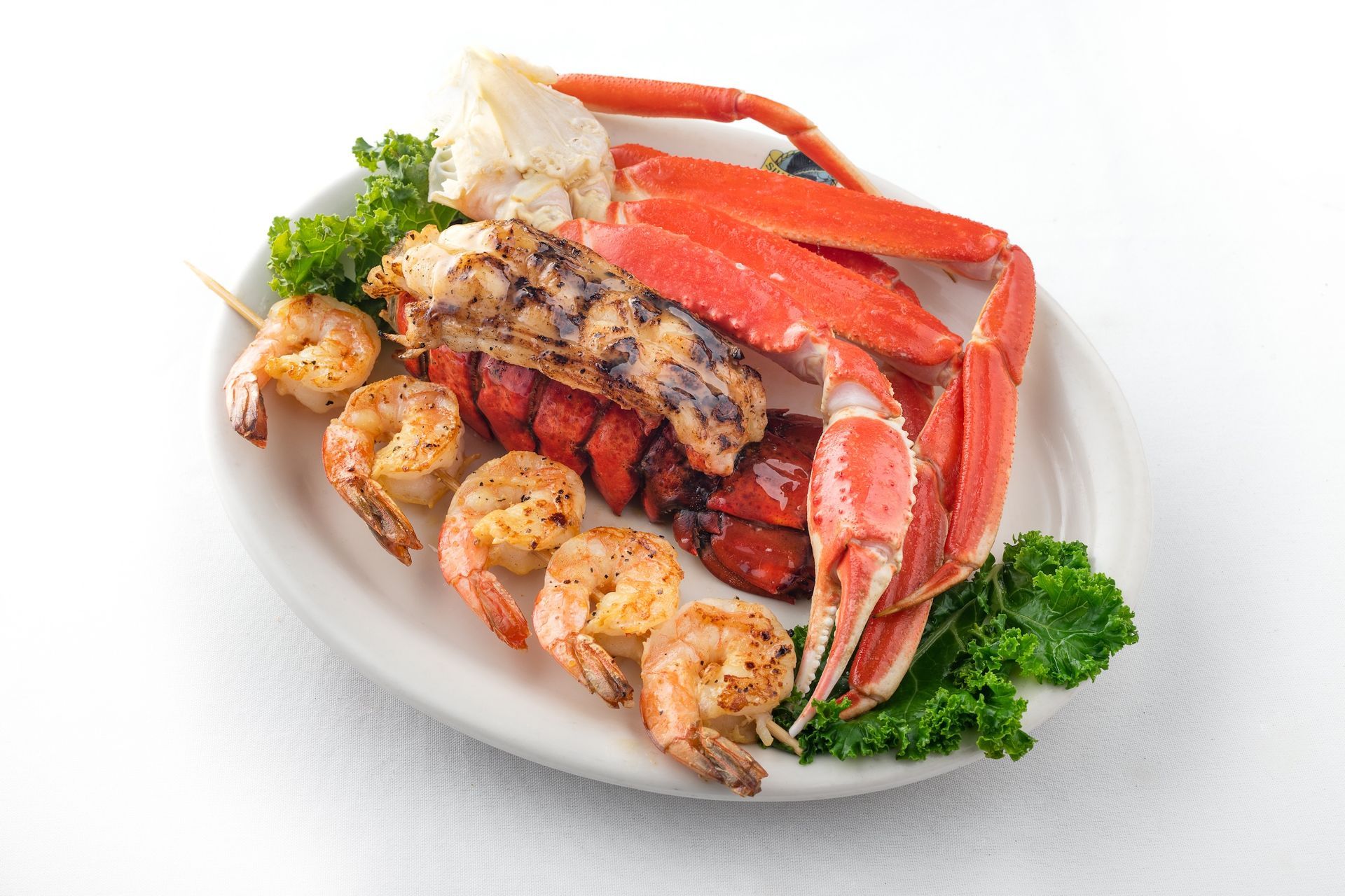 Crab Legs, Lobster Tail and Grilled Shrimp