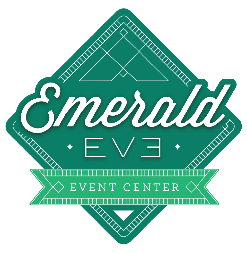 A green logo for emerald eve event center