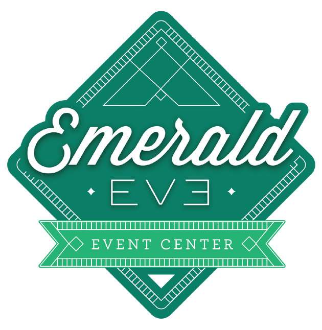 A green logo for emerald eve event center