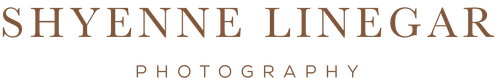 The logo for shyenne linegar photography is shown on a white background