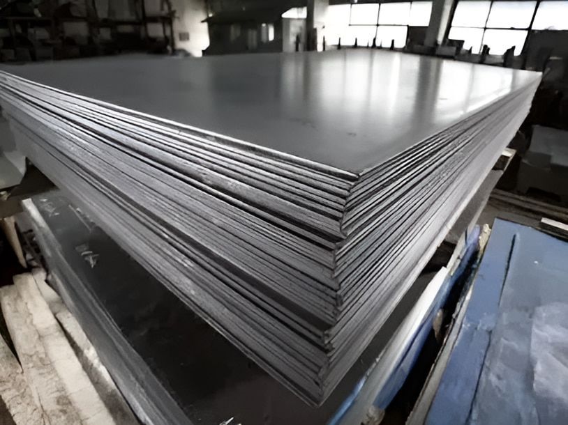 A Stack Of Metal Sheets Sitting On Top Of Each Other In A Factory — Gladstone Sheet Metal Pty Ltd In Gladstone Central, QLD