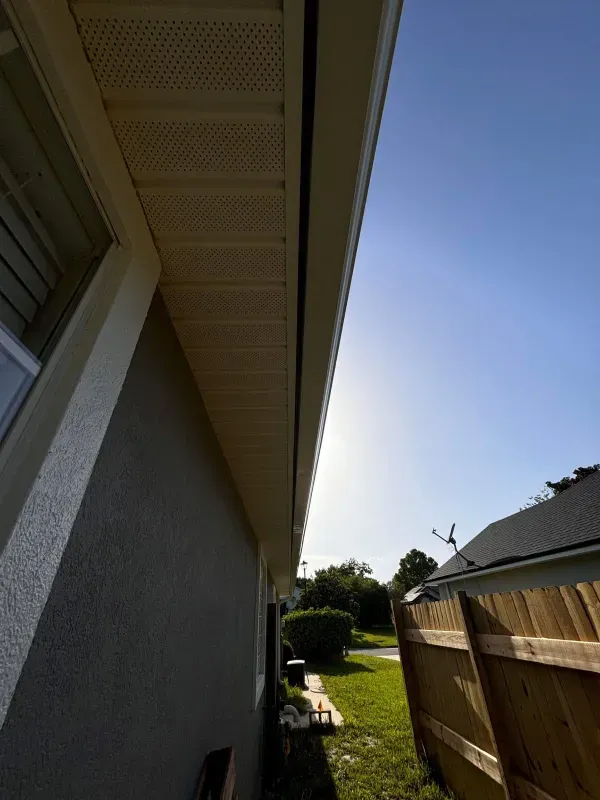 The sun is shining through the roof of a house