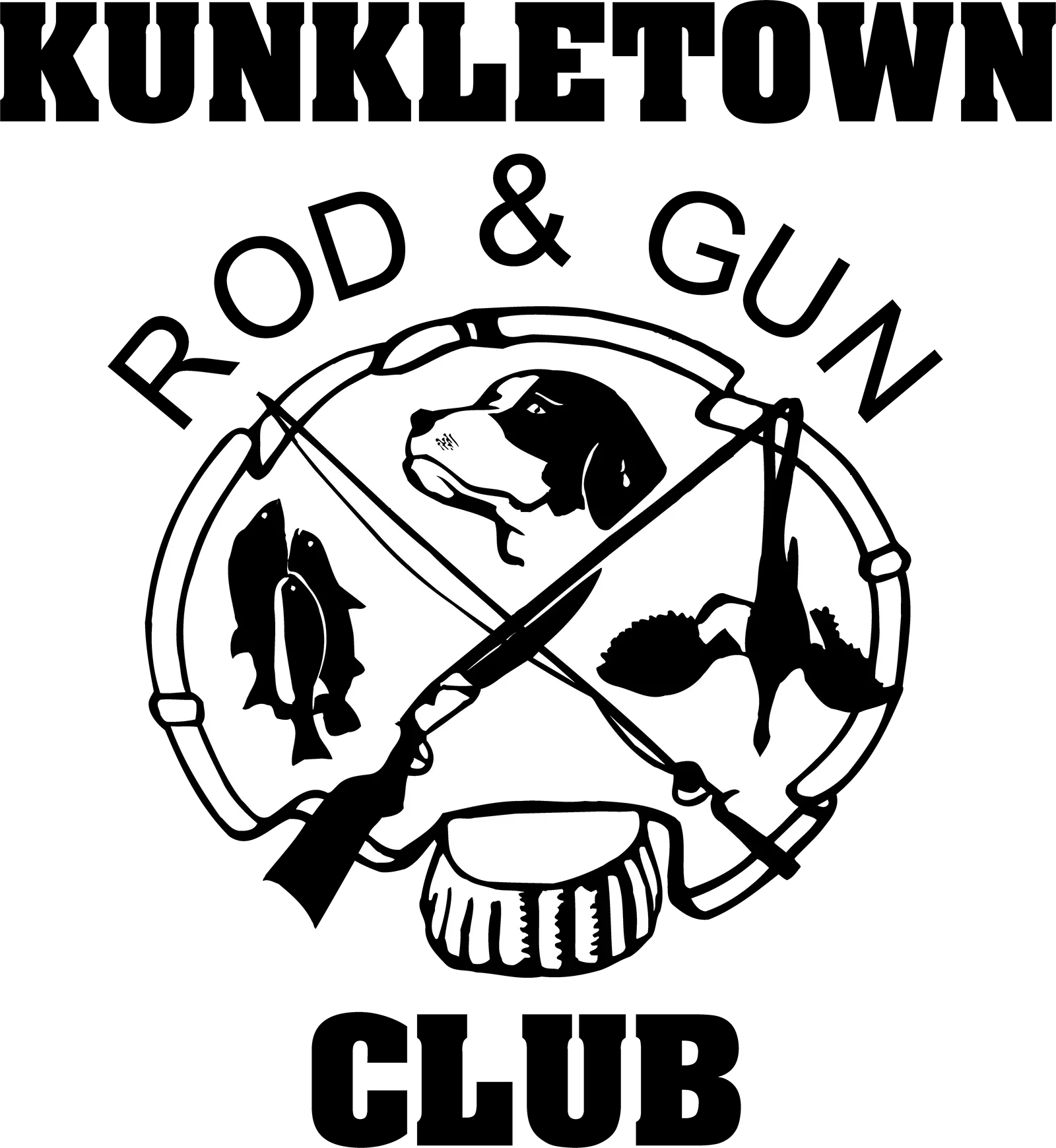 Kunkletown Rod & Gun Club Logo, Black