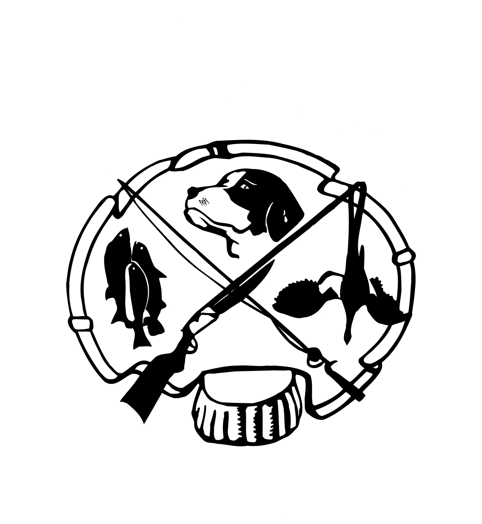 Kunkletown Rod & Gun Club Logo, White