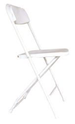 White Base Plastic Metal Frame Chair – New Philadelphia, OH – Centre Party Rental