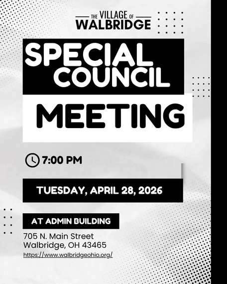 Special Meeting of Council 4/28/2026 @ 7:00 PM to Discuss Hiring of Personnel - Click on Image for Agenda