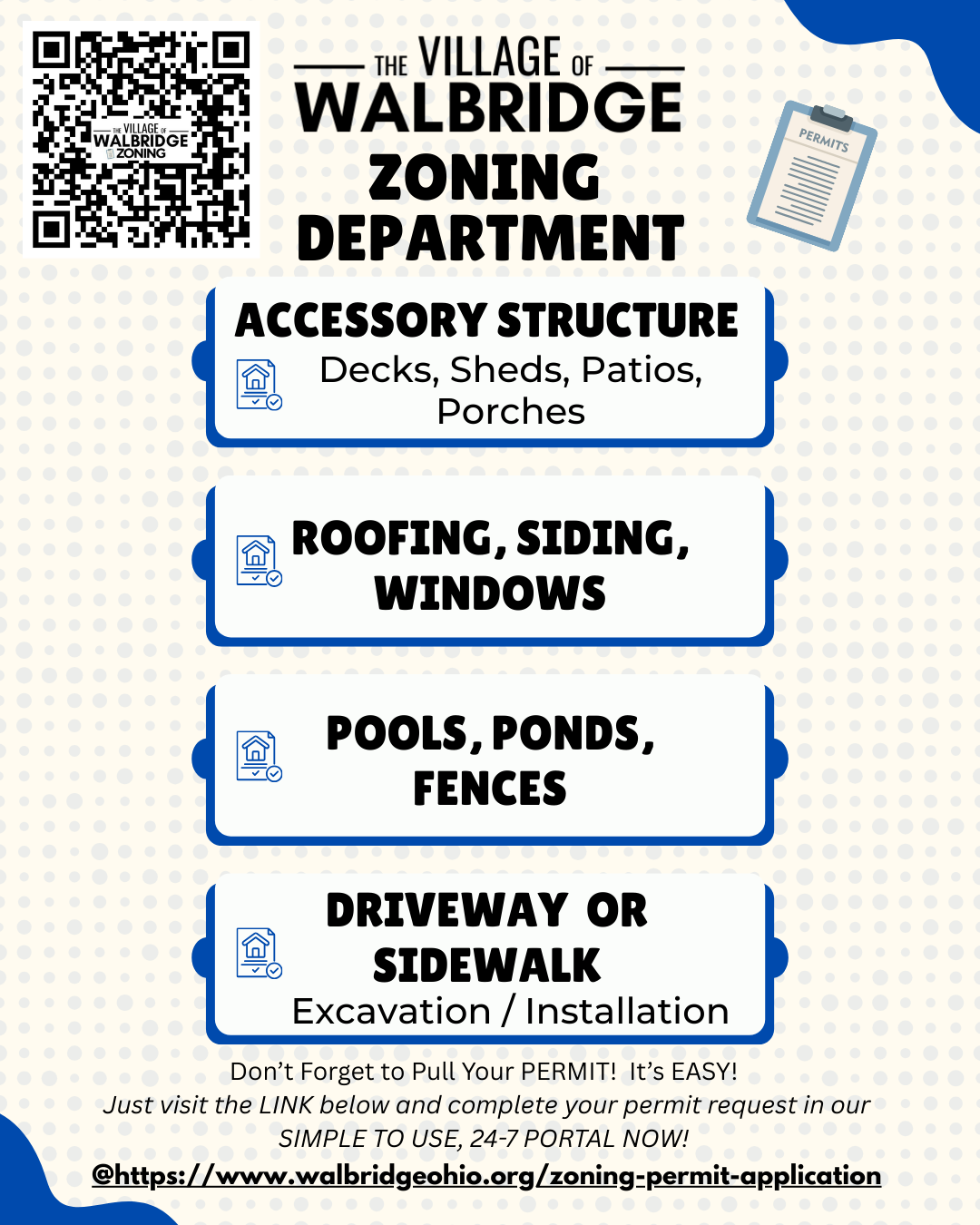 ZONING PERMITS ARE ONLINE!