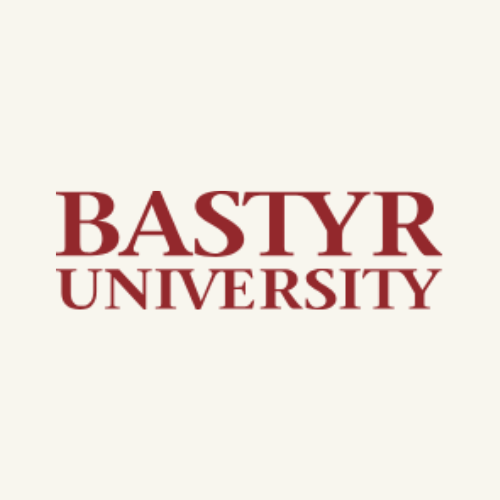 A logo for bastyr university is shown on a white background