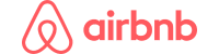 A red airbnb logo on a white background.
