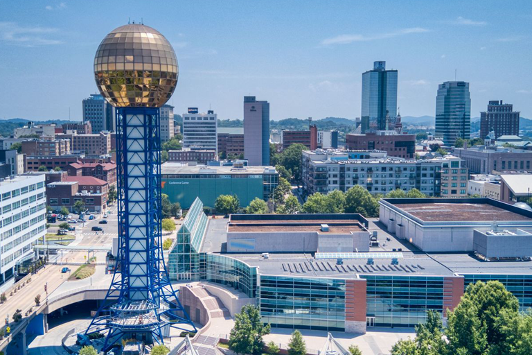 An aerial view of the World's Fare, Knoxville, TN.