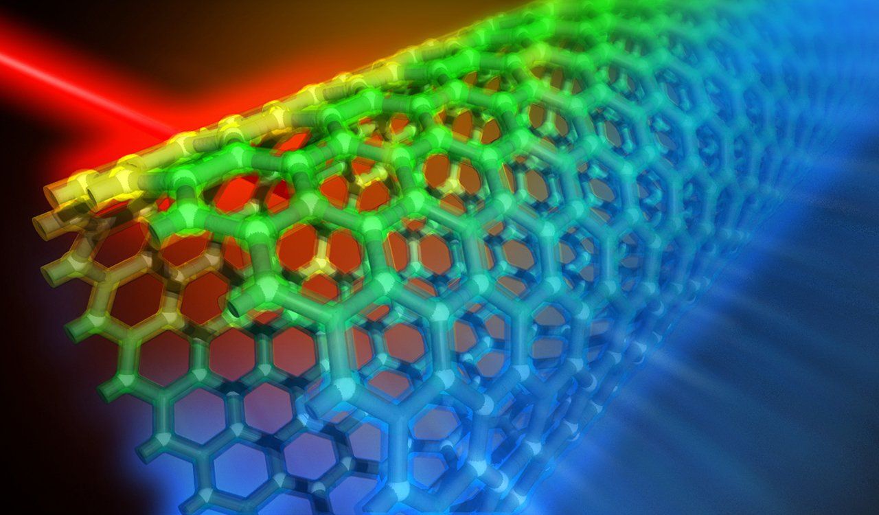 light transmission through nanotube 3d model