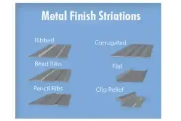 There are many different types of metal finish striations.