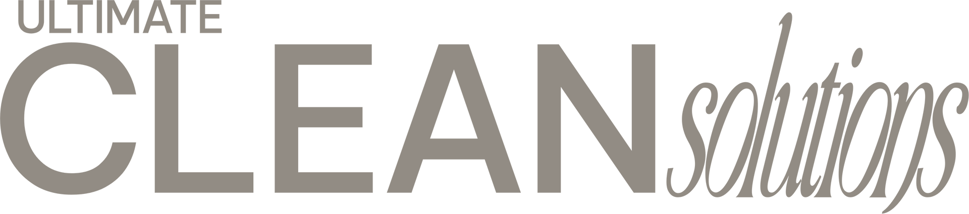 Gray Ultimate Clean Solutions Logo. Home Cleaning Service in Northwest Arkansas.