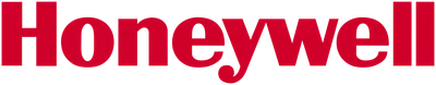 Logo Honeywell en rouge.