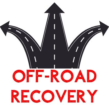 Logo: Black roads split into three directions, with