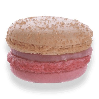 Photo macaron goût champagne et groseille