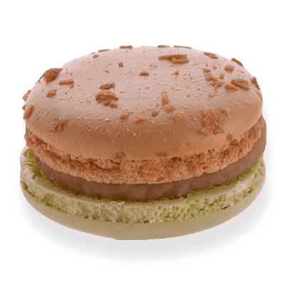 Photo macaron goût crumble aux pommes