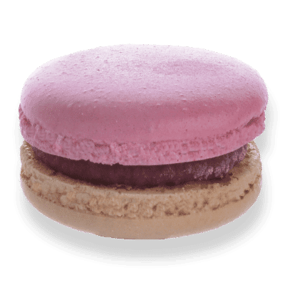 Photo macaron goût framboise et earl grey