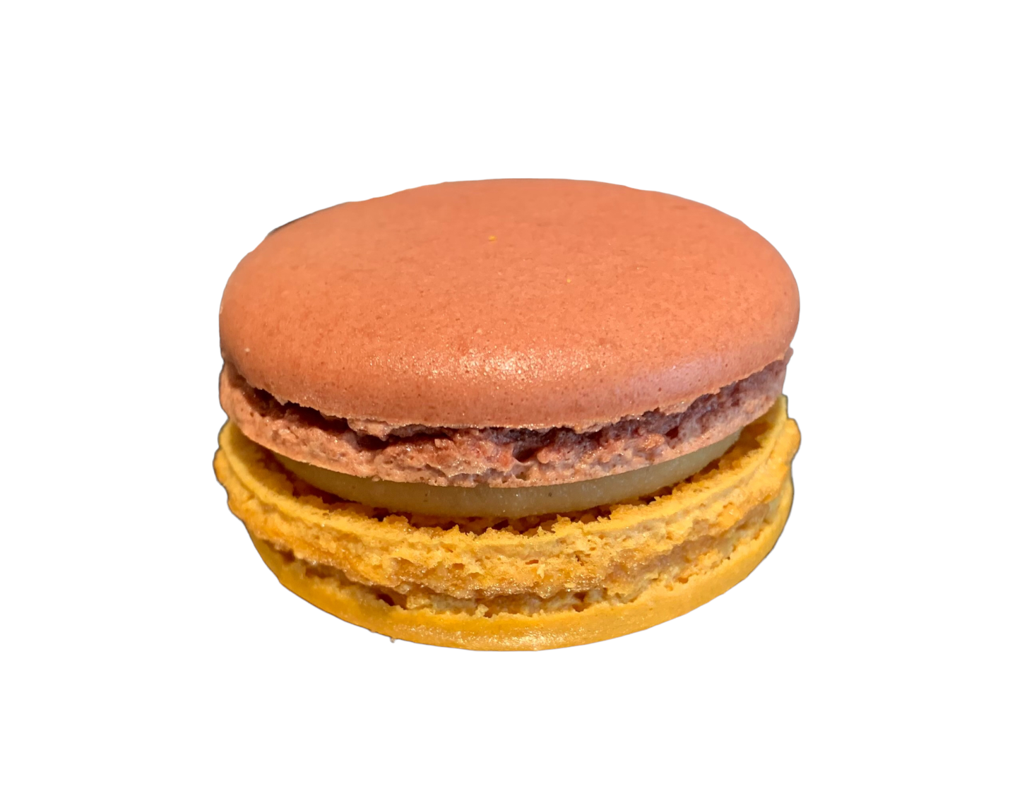 Photo macaron goût caramel et fève de tonka